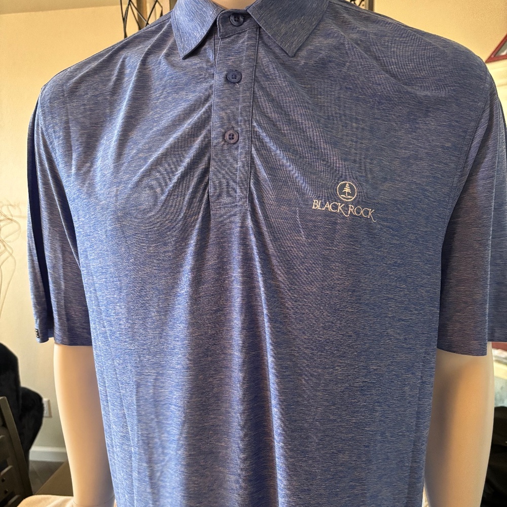 Nice mens Medium-Tall Straight Down golf polo from Black Rock